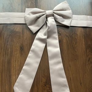 Birdy Grey Flower Girl Sash - Taupe Kids Size